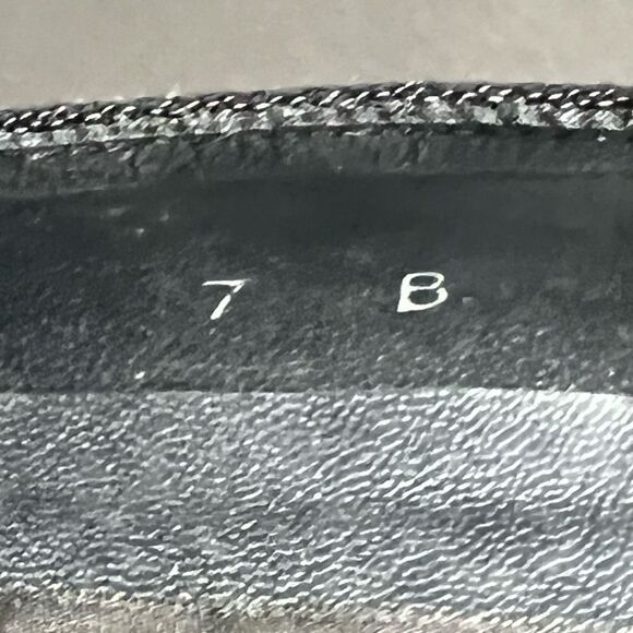 Womens STUART WEITZMAN Black Square Toe Block Heel Pumps / Size 7 Medium - Picture 8 of 8